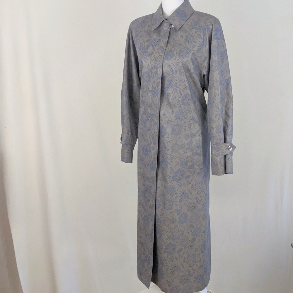 Floral Pattern London Fog Trench Coat in Size 12.